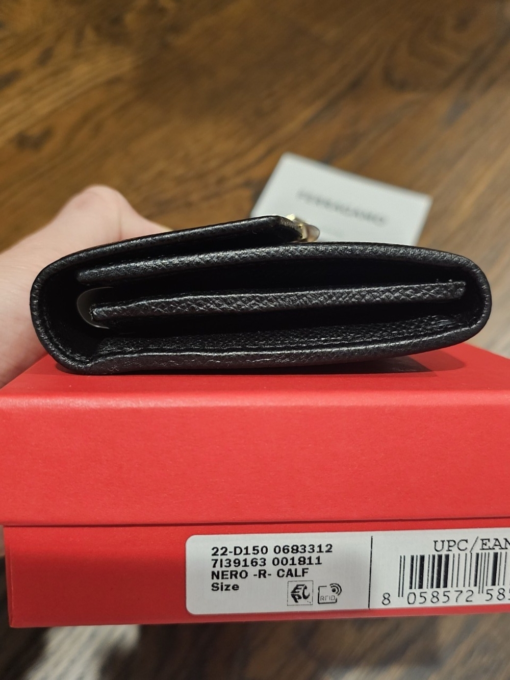 Salvatore Ferragamo Black Leather Gancini Continental Wallet - Picture 12 of 15